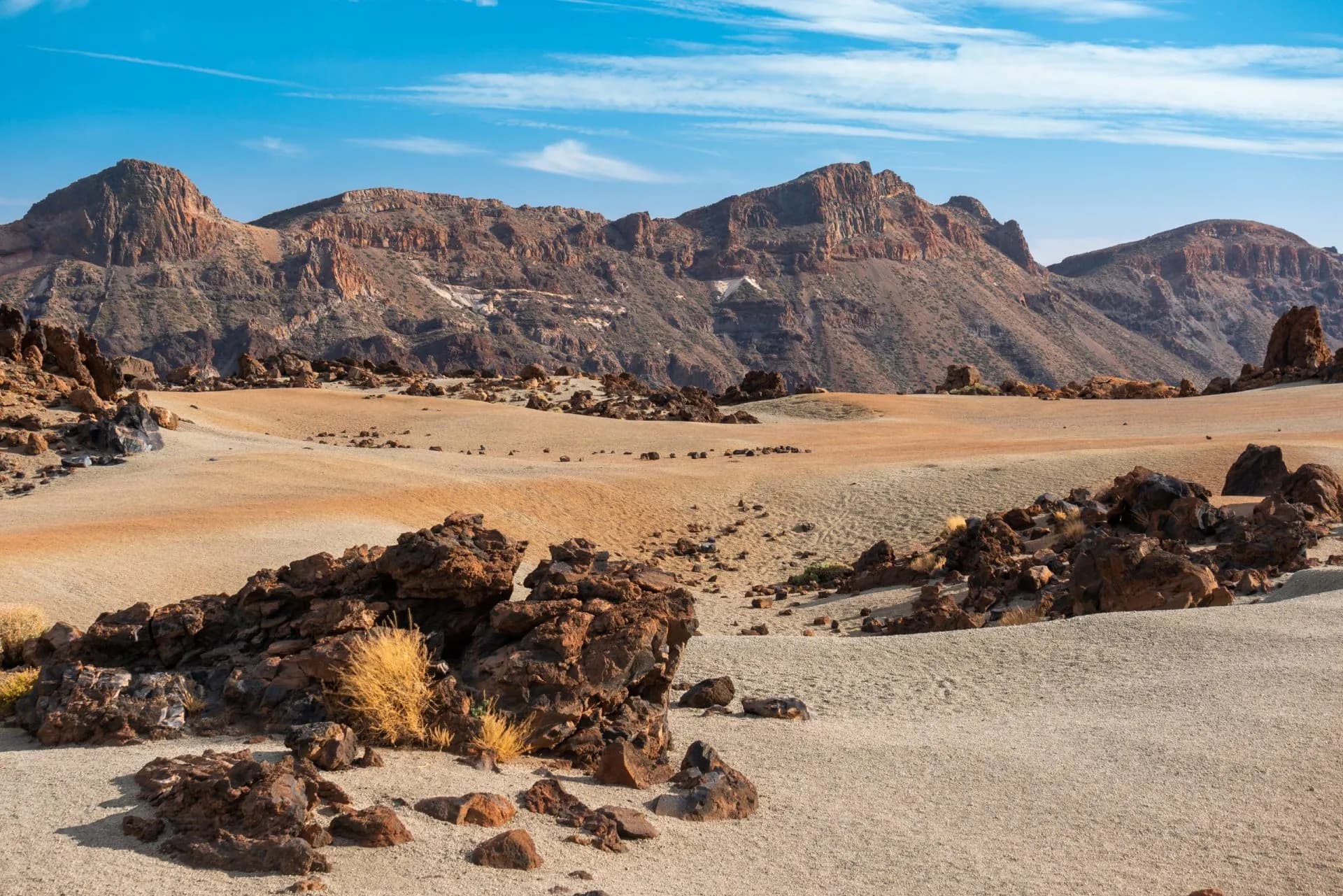 lunar landscapes around the summit of Teide mountain