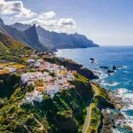 Landscape with coastal village at Tenerife, Canary Islands, Spain